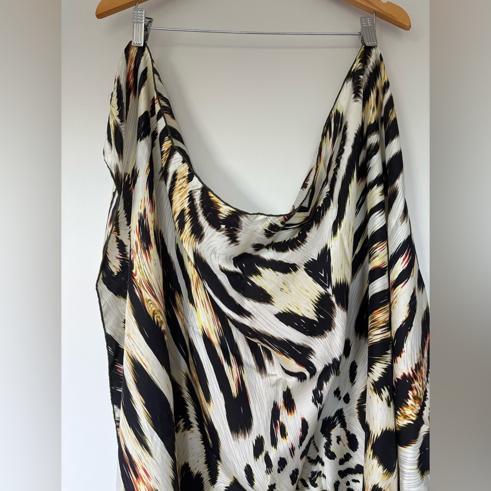 Large Wildcat Print Silk Scarf